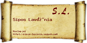 Sipos Lavínia névjegykártya